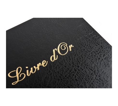 Livre d'or Balacron avec titre 140 pages blanches - 21x19 cm vertical