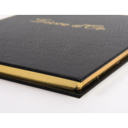 Livre d'or Balacron avec titre 140 pages blanches - 21x19 cm vertical