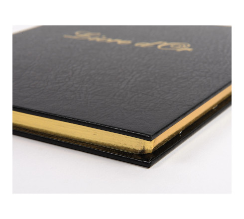 Livre d'or Balacron avec titre 140 pages blanches - 21x19 cm vertical