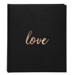 Livre d'or 140 pages tranche or - Format 21x19cm - LOVE Blanc