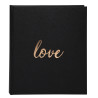 Livre d'or 140 pages tranche or - Format 21x19cm - LOVE Blanc
