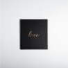Livre d'or 140 pages tranche or - Format 21x19cm - LOVE Blanc
