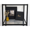 Livre d'or 140 pages tranche or - Format 21x19cm - LOVE Blanc