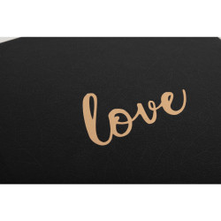 Livre d'or 140 pages tranche or - Format 21x19cm - LOVE Blanc