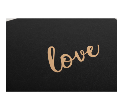 Livre d'or 140 pages tranche or - Format 21x19cm - LOVE Blanc