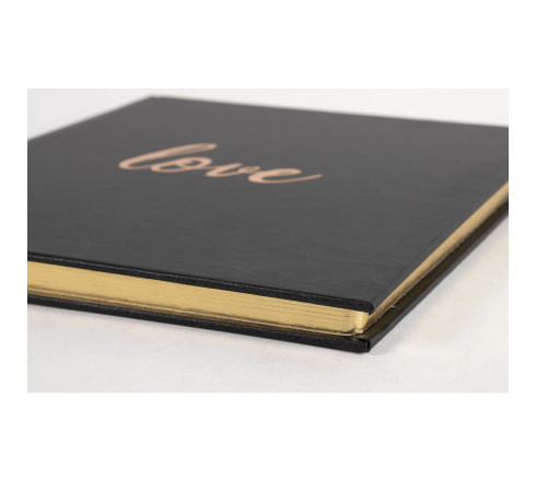 Livre d'or 140 pages tranche or - Format 21x19cm - LOVE Blanc