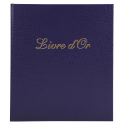 Livre d'or Balacron avec titre 140 pages blanches - 21x19 cm vertical