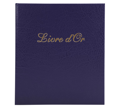 Livre d'or Balacron avec titre 140 pages blanches - 21x19 cm vertical