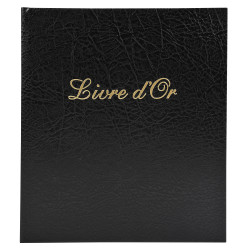 Livre d'or Balacron avec titre 140 pages blanches - 21x19 cm vertical