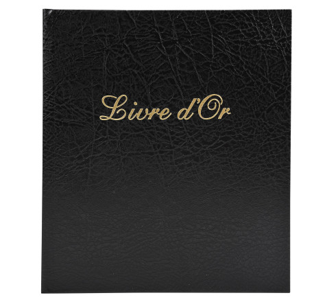 Livre d'or Balacron avec titre 140 pages blanches - 21x19 cm vertical