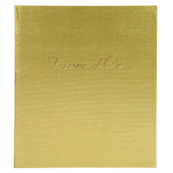 Livre d'or Balacron avec titre 140 pages blanches - 21x19 cm vertical