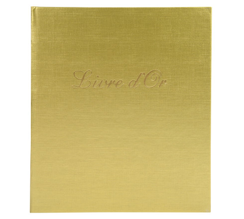 Livre d'or Balacron avec titre 140 pages blanches - 21x19 cm vertical