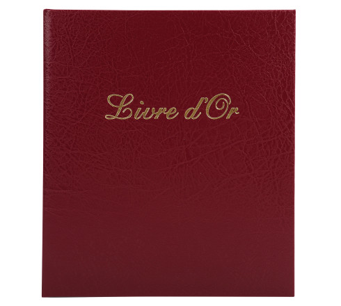 Livre d'or Balacron avec titre 140 pages blanches - 21x19 cm vertical
