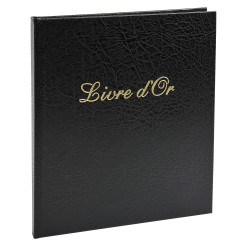 Livre d'or Balacron avec titre 140 pages blanches - 21x19 cm vertical