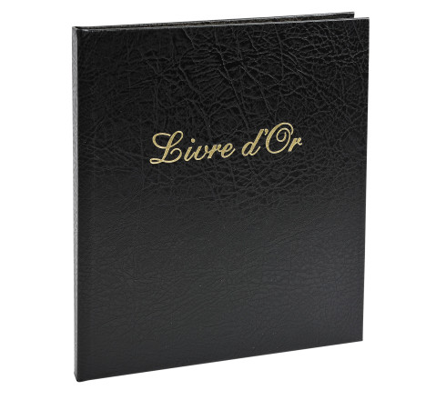 Livre d'or Balacron avec titre 140 pages blanches - 21x19 cm vertical