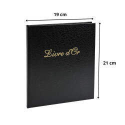 Livre d'or Balacron avec titre 140 pages blanches - 21x19 cm vertical