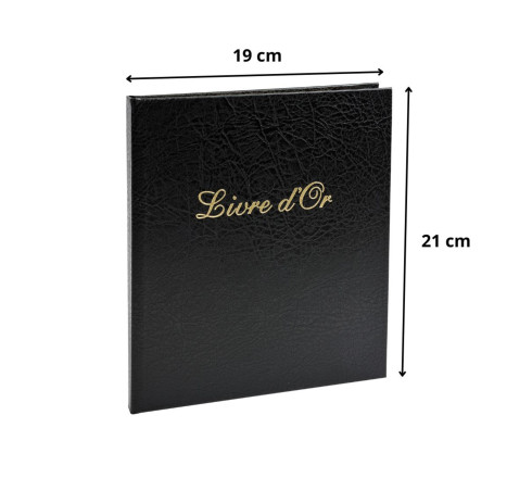 Livre d'or Balacron avec titre 140 pages blanches - 21x19 cm vertical