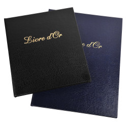 Livre d'or Balacron avec titre 140 pages blanches - 21x19 cm vertical