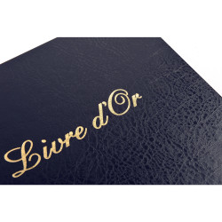 Livre d'or Balacron avec titre 140 pages blanches - 21x19 cm vertical