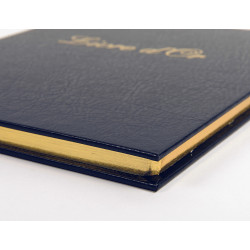 Livre d'or Balacron avec titre 140 pages blanches - 21x19 cm vertical