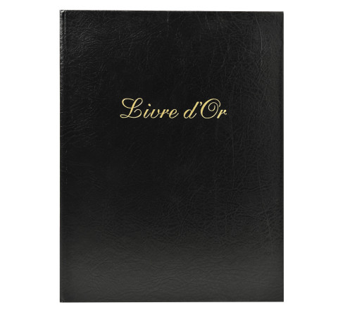 Livre d'or Balacron avec titre 100 pages blanches - 27x22 cm vertical