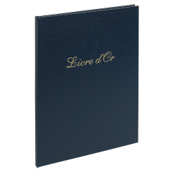 Livre d'or Balacron avec titre 100 pages blanches - 27x22 cm vertical