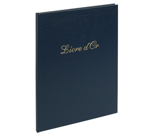 Livre d'or Balacron avec titre 100 pages blanches - 27x22 cm vertical