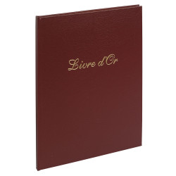 Livre d'or Balacron avec titre 100 pages blanches - 27x22 cm vertical
