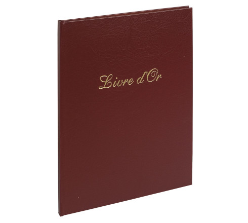 Livre d'or Balacron avec titre 100 pages blanches - 27x22 cm vertical