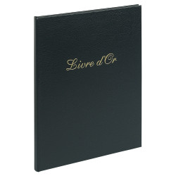 Livre d'or Balacron avec titre 100 pages blanches - 27x22 cm vertical