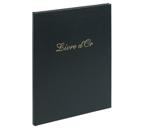 Livre d'or Balacron avec titre 100 pages blanches - 27x22 cm vertical