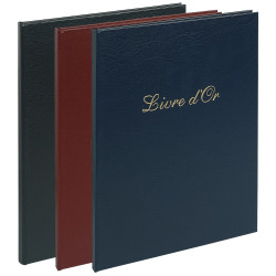 Livre d'or Balacron avec titre 100 pages blanches - 27x22 cm vertical