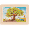 Puzzle 4 niveaux 4 saisons, le pommier