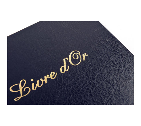 Livre d'or Balacron avec titre 100 pages blanches - 27x22 cm vertical
