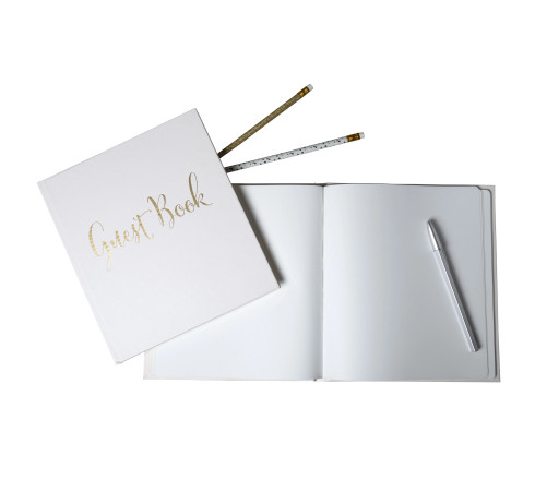 Livre d'or 140 pages tranche or Anglais