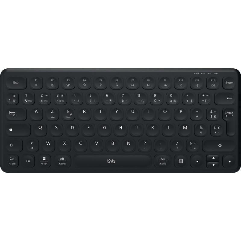 Clavier compact sans fil rechargeable TNB noir