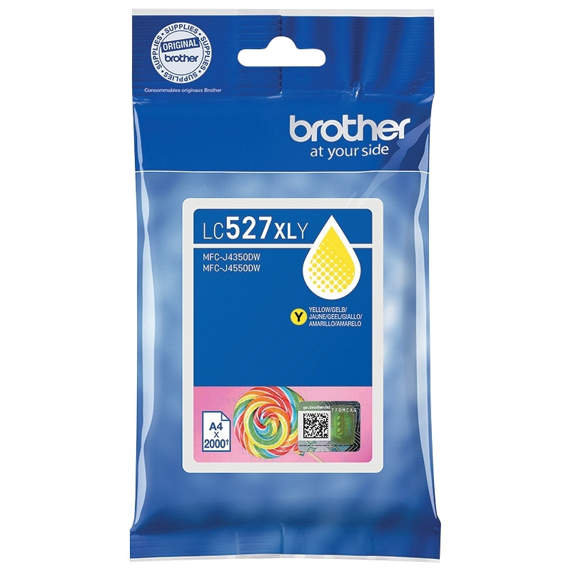 Brother SUCETTE cartouche d'encre jaune authentique LC527XLY