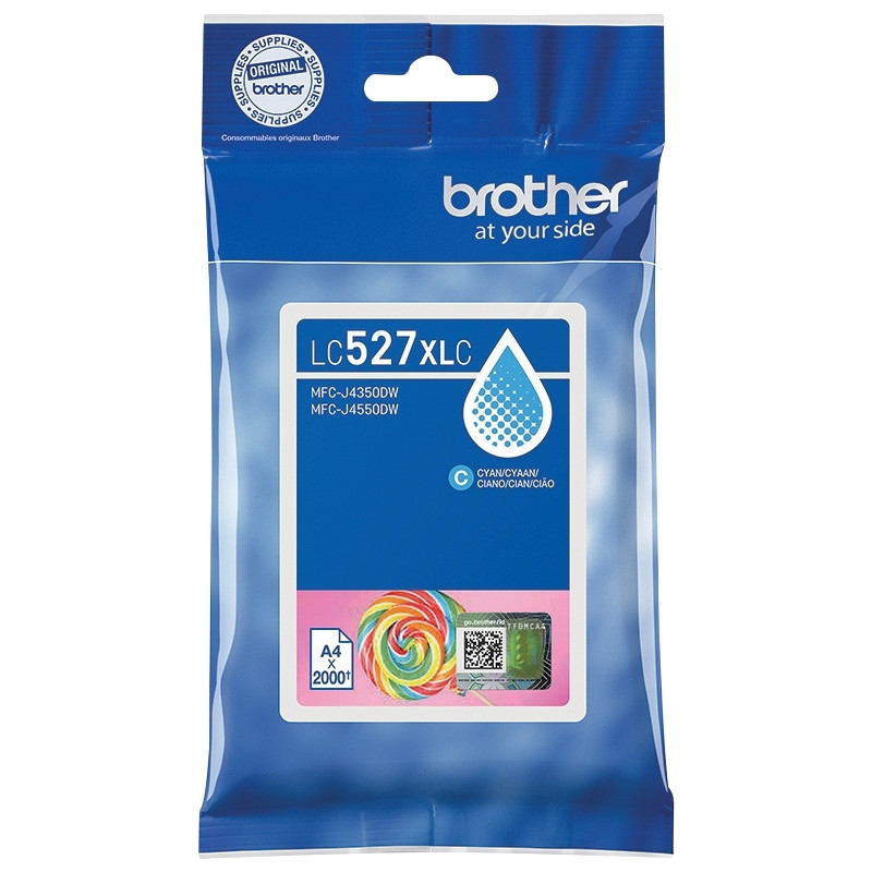 Brother SUCETTE cartouche d'encre cyan authentique LC527XLC