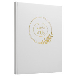 Livre d'or 100 pages tranche or Ringflower