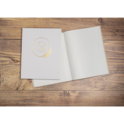 Livre d'or 100 pages tranche or Ringflower