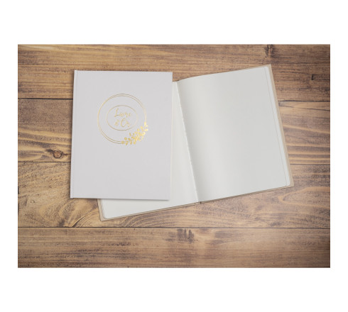 Livre d'or 100 pages tranche or Ringflower