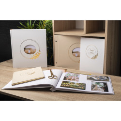 Livre d'or 100 pages tranche or Ringflower