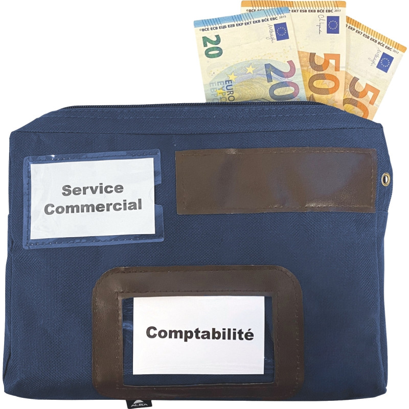 Pochette caisse 185x270mm soufflet 40mm bleue