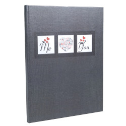 Livre d'or 100 pages tranche argent Me & You