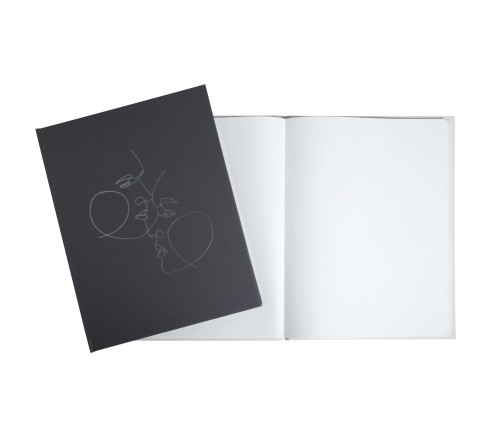 Livre d'or 100 pages tranche argent Art
