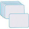 Lot de 6 ardoises blanches unies magnétiques