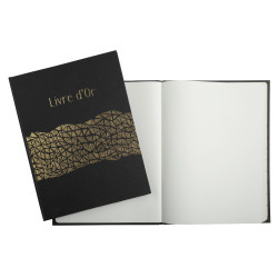 Livre d'or 100 pages tranche or Aramy