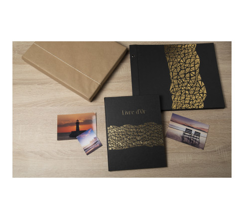Livre d'or 100 pages tranche or Aramy