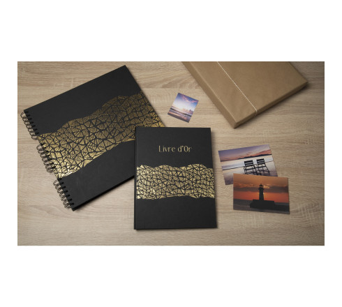 Livre d'or 100 pages tranche or Aramy