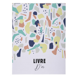 Livre d'or 100 pages tranche blanche - Format 27x22cm - TERRAZZO